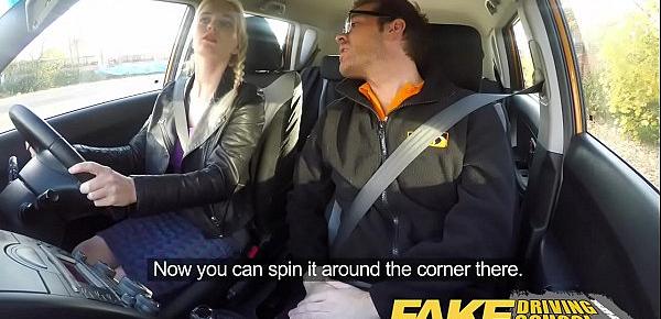  Fake Driving School Naughty learner gets a deep creampie from driving teacher